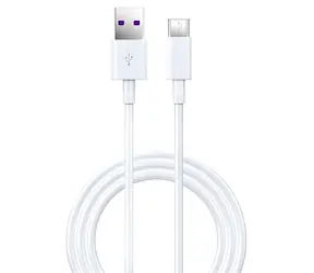 Devia Super Charge Ladekabel USB-A auf USB-C, weiß / Ladekabel / 5 A / 1,5 m
