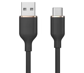 Devia Jelly Series Datenkabel USB-A auf USB-C, schwarz / Datenkabel / Silikon / 1,2 m