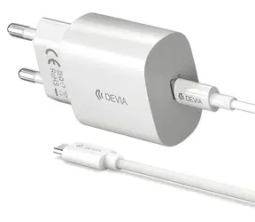 Devia SMART Series PD 25W weiß / Netzteil mit USB-C-Kabel / USB-C