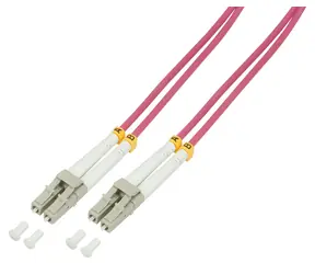 LogiLink OM4 LC-UPC lila / Optisches Patchkabel / Duplex / Multimode / 0,5 m