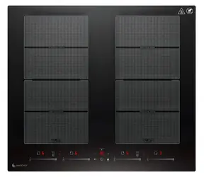 AMZCHEF CE-FS-I74S-FFDD10 schwarz / Induktionskochfeld / 4 Kochzonen / 7400 W / FlexZone / Touch-Bedienung