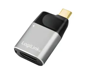 LogiLink USB-C auf HDMI & USB-C schwarz/grau / Adapter / USB 3.2 / 4K 60Hz / PD 60W