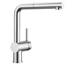 Blanco Spültischarmatur mit Ausziehbrause aus Edelstahl / Spültischarmatur / Ausziehbrause / 140° Schwenkarm