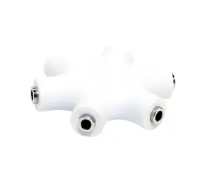 LogiLink Audio-Splitter 6 in 1, weiß / Splitter / 6 x 3,5-mm-Klinkenbuchsen / für bis zu 5 Kopfhörer