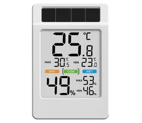 RainPoint BALDRTHERM B0590TH-V6 / Thermohygrometer / solarbetrieben / großes Display / Komfortindex