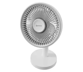 Platinet PRDF0576 weiß-grau / Tischventilator / 1800 mAh Akku / 12,5 cm / 3 Geschwindigkeitsstufen / USB-C