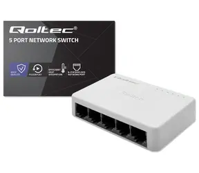 Qoltec 52245 / Netzwerk-Switch / 5 RJ45-Ports / 100 Mbit/s