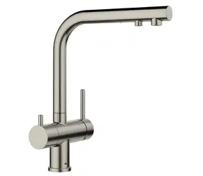 Blanco Fontas-S II Platinum / Spültischarmatur / Ausziehbrause / Filterfunktion / Standarmatur