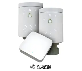 Xtend Home Thermostatkopf (2 Stück) + Zigbee-Gateway / Thermostatkopf / Zigbee / Tuya / LED-Anzeige