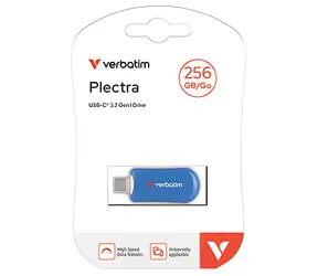 Verbatim Plectra 256 GB blau / USB-Stick / USB-C 3.2 Gen 1 / bis zu 100 MB/s