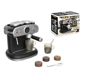 Smoby Espressomaschine Schwarz/Silber / Professionelles Spiel / Sound- und Lichteffekte / ab 3 Jahren