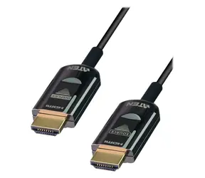 Aten VE781020 20 m schwarzes HDMI-Kabel / Aktiver optischer Ausgang / Echtes 4K 60Hz
