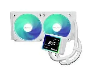 ASRock Challenger 240 Digital ARGB weiß / AiO-CPU-Wasserkühlung / 2x 120 mm / 3"-LCD-Display / AMD + Intel