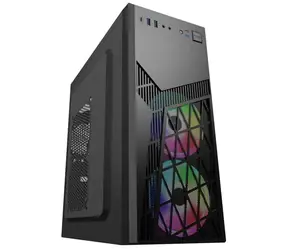 Eurocase ML N6-560B schwarz / Gehäuse / ATX / 2x USB-A 3.0 / 1x USB-C / 2x 120mm ARGB / ohne Netzteil