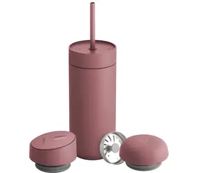 Fellow Carter Move, puderrosa / Thermosbecher / 3 Deckel / 473 ml
