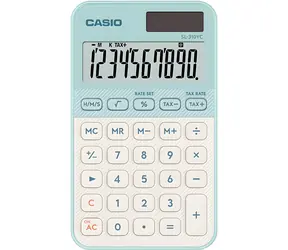 Casio SL 310 YC LG grün / Taschenrechner / zehnstellig / duales Netzteil