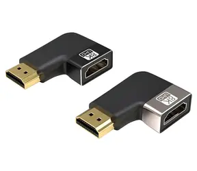 PremiumCord HDMI-Adapter AF/M Space Grau / Reduzierung / 90° abgewinkelt links / 8K/60Hz / 4K/120Hz