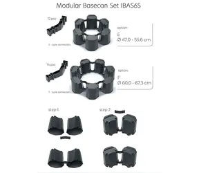 Prosperplast Modulares Dosen-Set, Fassständer, anthrazit / Kunststoff / Höhe: 53 cm