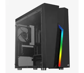 AeroCool Menace Saturn FRGB ML G schwarz / PC-Gehäuse / Midi-Tower / ATX / mATX / Mini-ITX / 2x USB 3.0 / ohne Netzteil