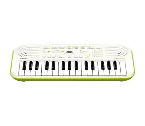 Casio Kinderkeyboard SA-50, weiß/grün / 32 Mini-Tasten / 100 Klänge, 50 Rhythmen / LCD-Display, 2 Lautsprecher
