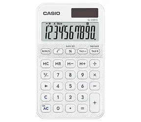 Casio SL 310 YC WE weiß / Taschenrechner / zehnstellig / duales Netzteil