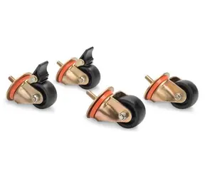 Digitus DN-19 CASTOR-OR schwarz / Feststellbare Rollen für Regale / 4er-Set / Tragfähigkeit 250 kg/Stück