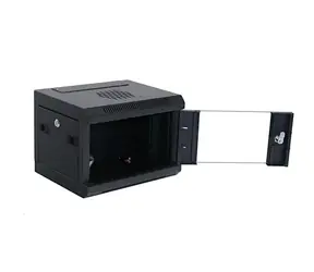 Eurocase GMC3204 10" 4HE/280mm schwarz / Wandschrank / Glastür / Traglast 60 kg