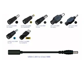 Eurocase Netzteilanschlüsse AD-716 / Adapteranschluss / USB-C / 7 Stück / Sony, Samsung, HP, DELL, Lenovo