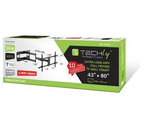 Techly 362169 / Wandmontage / LCD/LED 43-80" / Ausleger 101,5 cm / 50 kg
