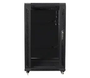 Lanberg 22U 19" schwarz / Rack-Schrank / 600×600 mm / Flach verpackt / Tragfähigkeit 800 kg