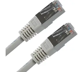 Logo Patchkabel FTP Cat5e grau / Netzwerkkabel / 2x RJ45 / 10 m