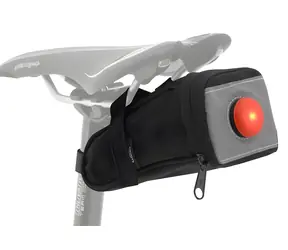 Compass Fahrradtasche für unter den Sattel mit LED-Beleuchtung / Fahrradtasche / 0,5 l / LED-Beleuchtung / Schwarz