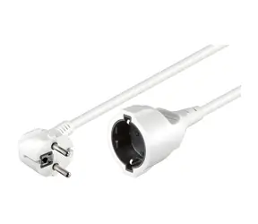 MicroConnect Verlängerungskabel Schuko MF weiß / Verlängerungskabel / 5 m / 16 A