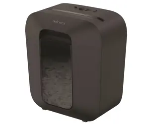 Fellowes LX 25 schwarz / Aktenvernichter / Kreuzschnitt 4×40 mm / Auffangbehältervolumen 11,5 l / P-4 (vertraulich)