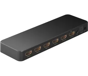 Goobay HDMI Matrix-Switch 4x2 schwarz / Video-Switch / 4 Eingänge / 2 Ausgänge / 4K 60Hz / HDCP 2.2 / eARC