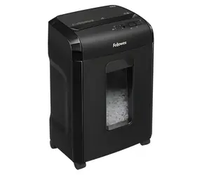 Fellowes 10 M schwarz / Aktenvernichter / Kreuzschnitt 2×12 mm / P-5 / Behälter 19 l