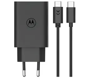 Motorola TurboPower 68W schwarz / Ladegerät / GaN / USB-PD 3.0 / 1 m USB-C-Kabel