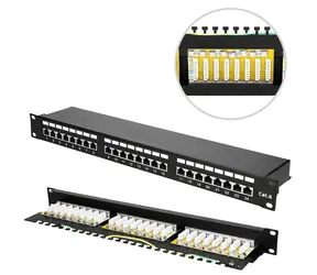 Extralink CAT6 STP V2 / Patchpanel / 24 Ports / geschirmtes STP / 1 HE / schwarz