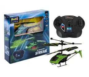 Revell RC-Hubschrauber STREAK grün/schwarz / Leuchtet im Dunkeln / 2-Kanal-IR-Fernsteuerung / Gyroskop / ab 8 Jahren