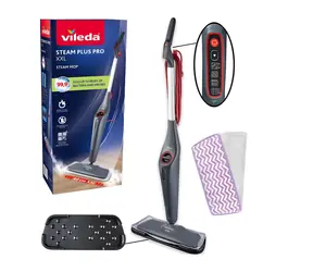 Vileda Steam PLUS XXL Pro / Dampfmopp / 1550 W / 4 Modi / 0,4 l Wassertank