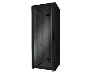 Digitus Unique 32HE schwarz / Verteilerschrank / 800 x 800 mm / 32 HE / Stahl / Glastür
