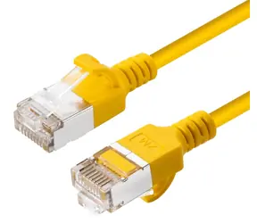 MicroConnect CAT6A U-FTP Slim gelb / Patchkabel / 1 m / LSZH / RJ-45