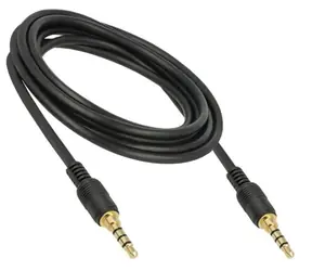 DeLock Stereo-Klinkenstecker 3,5 mm, 4-polig, schwarz / Audiokabel / 3 m