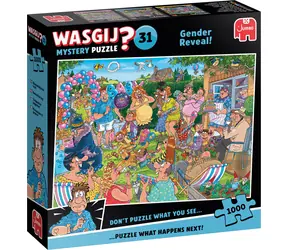Jumbo-Puzzle WASGIJ Mystery 31: Das Geschlecht des Babys enthüllen! / 1000 Teile / ab 15 Jahren
