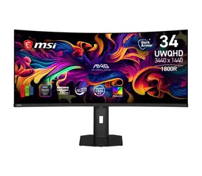 34" MSI MAG 341CQPDE QD-OLED Schwarz / Monitor / UWQHD / 21:9 / 280 Hz / Curved / HDMI + DP + USB-C