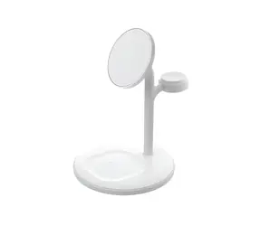 Green Cell MagScape Stand 3-in-1 weiß / Kabellose Ladestation / MagSafe / 15 W