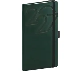 NOTIQUE Taschenkalender AJAX 2027 grün / Wochenkalender / 9 x 15,5 cm