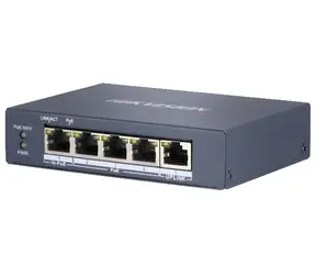 HIKVISION DS-3E0505HP-E / Switch / 5x GbE / 4X PoE (1x Hi-PoE) / 60W / Reichweite 300 m