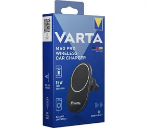 Varta Mag Pro / Kabelloses Autoladegerät / Qi / 15 W / magnetisch