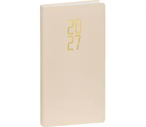 NOTIQUE Taschenkalender Ponza 2027 beige / 9 × 15,5 cm / wöchentlich